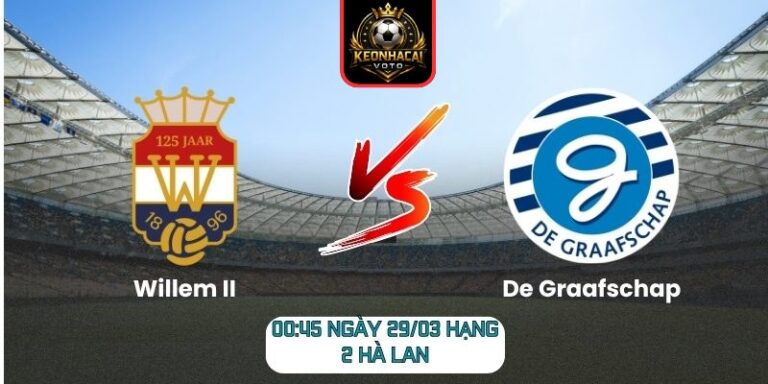 Soi kèo trận Willem II vs De Graafschap (00:45 ngày 29/03, Hạng 2 Hà Lan) 3 Willem II vs De Graafschap