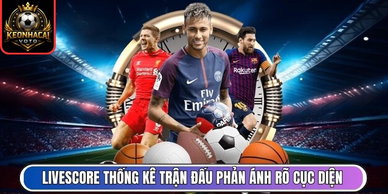 Livescore thống kê trận đấu phản ánh rõ cục diện